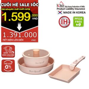 Bộ nồi ceramic chống dính hiệu TIGER QUEEN DCWCP-SET [5 món]