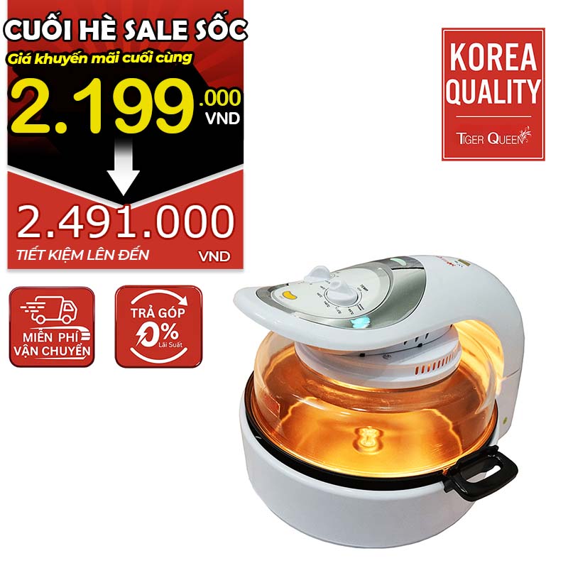 Lò nướng thủy tinh đa năng halogen hiệu TIGER QUEEN MO-02MHG [12L]