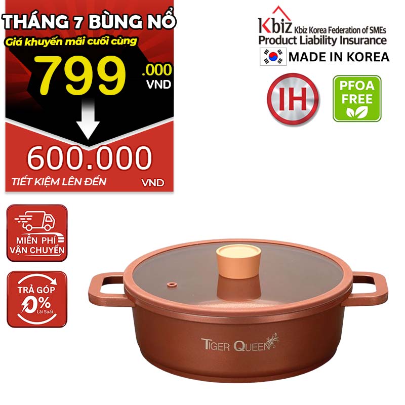 Nồi lẩu ceramic chống dính hiệu TIGER QUEEN CWCB-24CL [3.2L]
