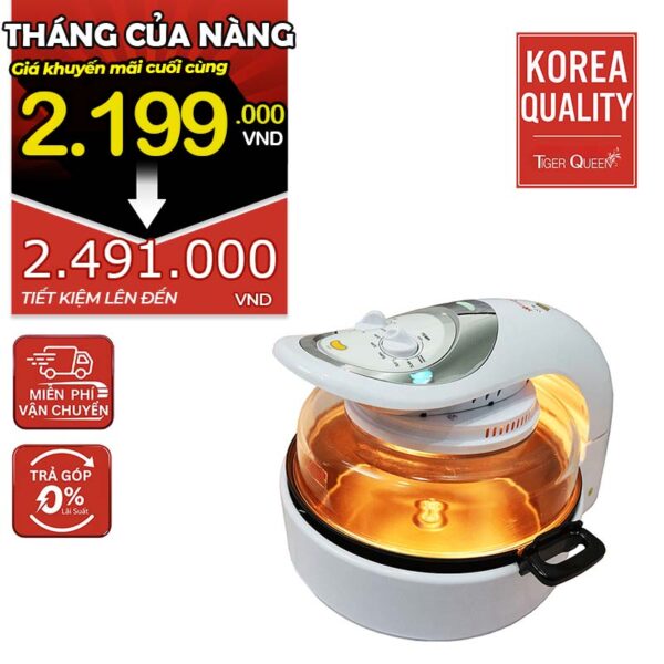 Lò nướng thủy tinh đa năng halogen hiệu TIGER QUEEN MO-02MHG [12L]