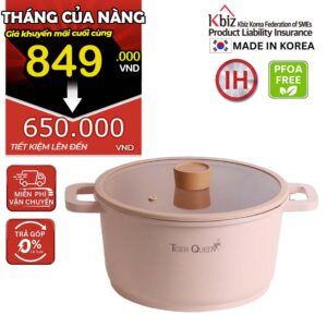 Nồi hầm ceramic chống dính hiệu TIGER QUEEN CWCP-24CH [5.18L]