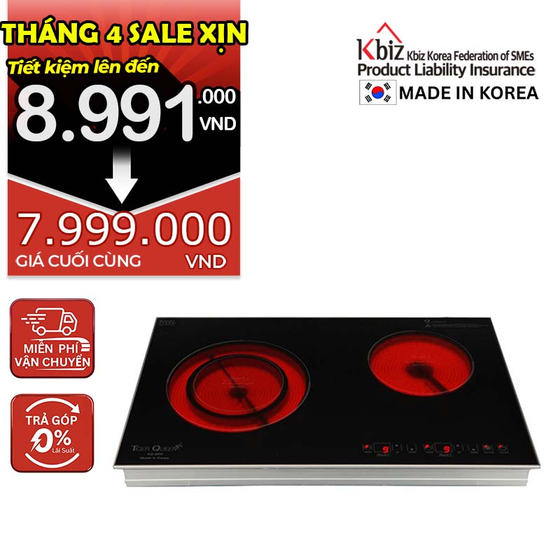 Bếp điện đôi hồng ngoại hiệu TIGER QUEEN SQ-350T