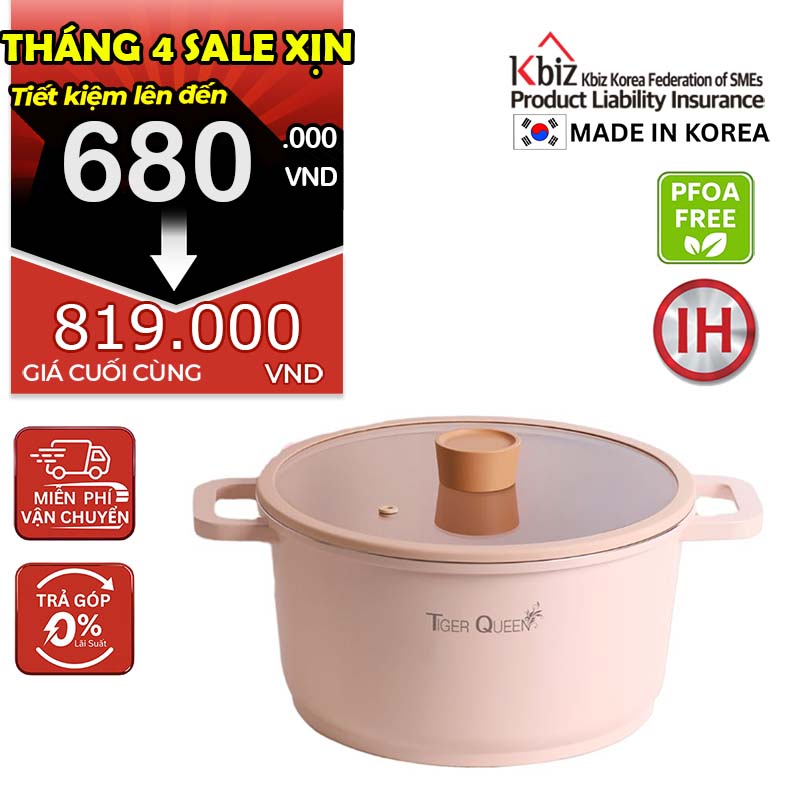Nồi hầm ceramic chống dính hiệu TIGER QUEEN CWCP-24CH [5.18L]