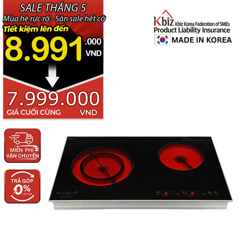 Bếp điện đôi hồng ngoại hiệu TIGER QUEEN SQ-350T